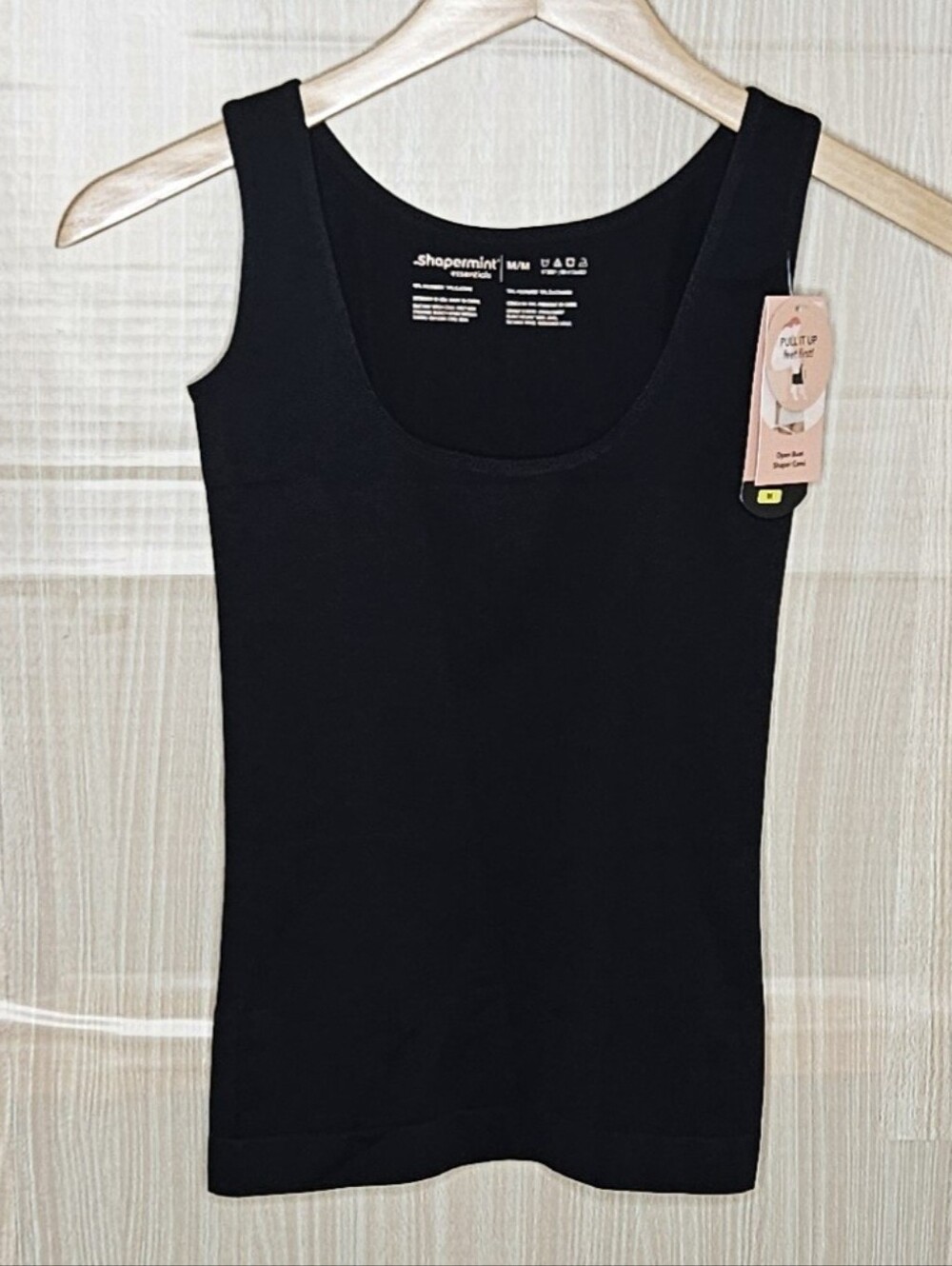 Shapermint Essentials new black open bust shaper cami medium.